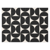 ミッドセンチュリーモダンヴィンテージパターン白黒 テーブルクロス (正面(横))