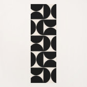 ミッドセンチュリーモダンヴィンテージパターン白黒 ヨガマット (正面)