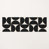 ミッドセンチュリーモダンヴィンテージパターン白黒 ヨガマット (正面(横))