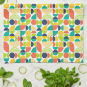 ミッドセンチュリーモダンヴィンテージレトロ抽象芸術アート キッチンタオル (折り畳み)