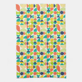 ミッドセンチュリーモダンヴィンテージレトロ抽象芸術アート キッチンタオル (縦)