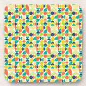 ミッドセンチュリーモダンヴィンテージレトロ抽象芸術アート コースター (正面)