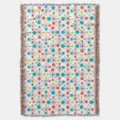 ミッドセンチュリーモダンヴィンテージレトロ抽象芸術アート スローブランケット (正面縦)