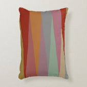 ミッドセンチュリーモダン三角形カラフル アクセントクッション (正面(垂直))