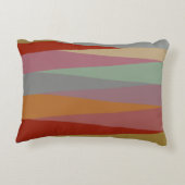 ミッドセンチュリーモダン三角形カラフル アクセントクッション (裏面)