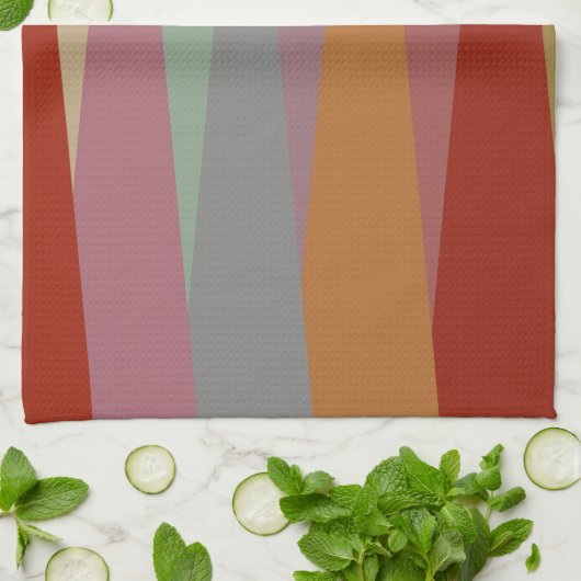 ミッドセンチュリーモダン三角形カラフル キッチンタオル (折り畳み)