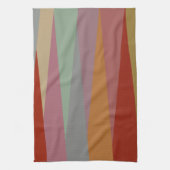 ミッドセンチュリーモダン三角形カラフル キッチンタオル (縦)
