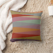 ミッドセンチュリーモダン三角形カラフル クッション (ブランケット)