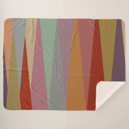 ミッドセンチュリーモダン三角形カラフル シェルパブランケット