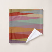 ミッドセンチュリーモダン三角形カラフル バスタオルセット (ウォッシュタオル)