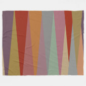 ミッドセンチュリーモダン三角形カラフル フリースブランケット (正面(横))