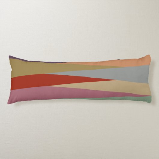 ミッドセンチュリーモダン三角形カラフル ボディピロー (正面)
