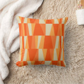 ミッドセンチュリーモダン三角形タイガーリリーかぼちゃ クッション (ブランケット)