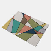 ミッドセンチュリーモダン三角形抽象芸術 ドアマット (アングル)