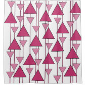 ミッドセンチュリーモダン三角形 シャワーカーテン (正面)