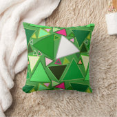 ミッドセンチュリーモダン三角形、ライムグリーン数々の クッション (ブランケット)