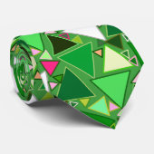 ミッドセンチュリーモダン三角形、ライムグリーン数々の ネクタイ (ロール)