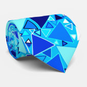 ミッドセンチュリーモダン三角形、青の影 ネクタイ (ロール)