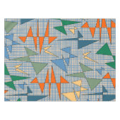 ミッドセンチュリーモダン三角測量抽象芸術原子 テーブルクロス (正面(横))