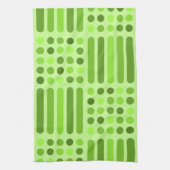 ミッドセンチュリーモダン円の線の文字 キッチンタオル (縦)