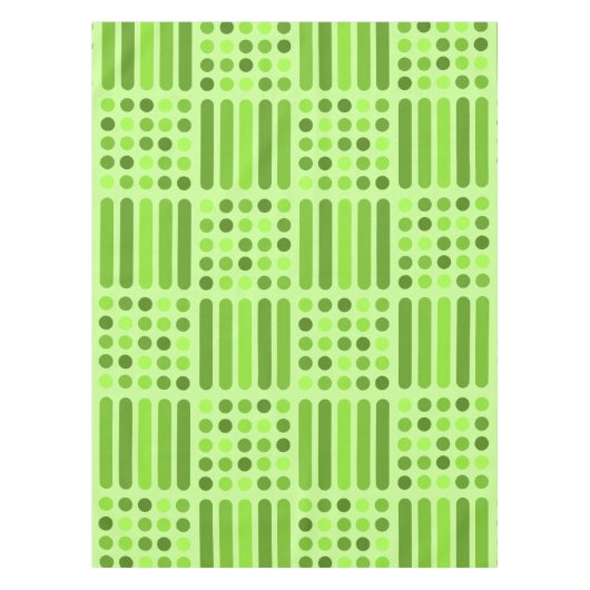 ミッドセンチュリーモダン円の線の文字 テーブルクロス (正面)