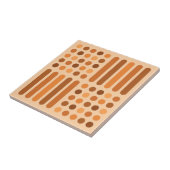 ミッドセンチュリーモダン円の線オレンジ タイル (側面)