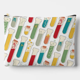 ミッドセンチュリーモダン化学試験管ストライプ アクセサリーポーチ