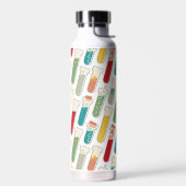 ミッドセンチュリーモダン化学試験管ストライプ ウォーターボトル (左面)