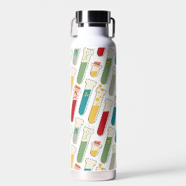 ミッドセンチュリーモダン化学試験管ストライプ ウォーターボトル