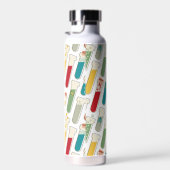 ミッドセンチュリーモダン化学試験管ストライプ ウォーターボトル (右面)