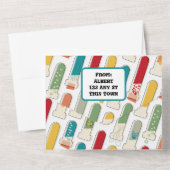 ミッドセンチュリーモダン化学試験管ストライプ オールインワン招待状 (裏面)