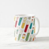 ミッドセンチュリーモダン化学試験管ストライプ コーヒーマグカップ (正面右)