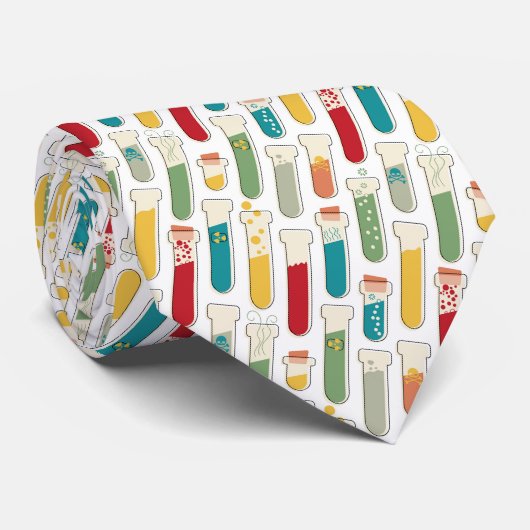 ミッドセンチュリーモダン化学試験管ストライプ ネクタイ (ロール)