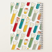 ミッドセンチュリーモダン化学試験管ストライプ ノートブック (裏面)