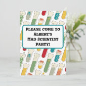 ミッドセンチュリーモダン化学試験管ストライプ 招待状 (スタンド正面)