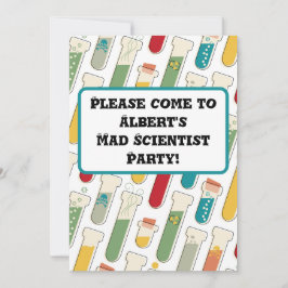 ミッドセンチュリーモダン化学試験管ストライプ 招待状