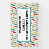 ミッドセンチュリーモダン化学試験管ストライプ 横断幕 (縦)