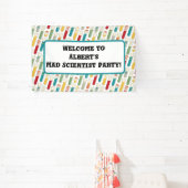 ミッドセンチュリーモダン化学試験管ストライプ 横断幕 (インサイチュ)