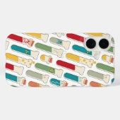 ミッドセンチュリーモダン化学試験管ストライプ Case-Mate iPhoneケース (裏面 (横))