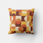 ミッドセンチュリーモダン半の円黄色とオレンジ クッション (裏面)