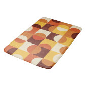 ミッドセンチュリーモダン半の円黄色とオレンジ バスマット (アングル)