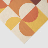 ミッドセンチュリーモダン半の円黄色とオレンジ 薄葉紙 (詳細)