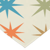 ミッドセンチュリーモダン原子カラフルスターバスト ショートテーブルランナー (コーナー)