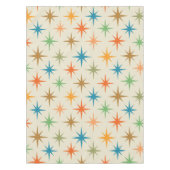 ミッドセンチュリーモダン原子カラフルスターバスト テーブルクロス (正面)