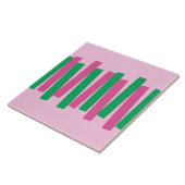 ミッドセンチュリーモダン原子ファンキーブロックピンク、緑 タイル (側面)