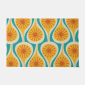 ミッドセンチュリーモダン原子滴レトロパターン ドアマット (正面)