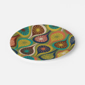 ミッドセンチュリーモダン原子滴レトロパターン ペーパープレート (アングル)