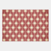 ミッドセンチュリーモダン宇宙時代レトロ50sクリスマス ラッピングペーパーシート (正面3)