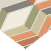 ミッドセンチュリーモダン対角線ストライプオレンジ ショートテーブルランナー (コーナー)