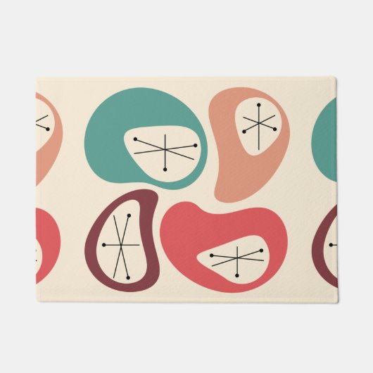 ミッドセンチュリーモダン小石2 ドアマット (正面)